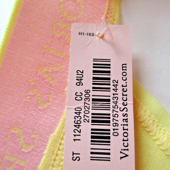 VICTORIA'S SECRET Cotton Tanga Panty SIZE L Yellow Tulip String Bikini Panty - Picture 4 of 4